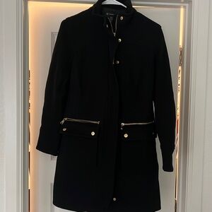 Black with gold accents coat
